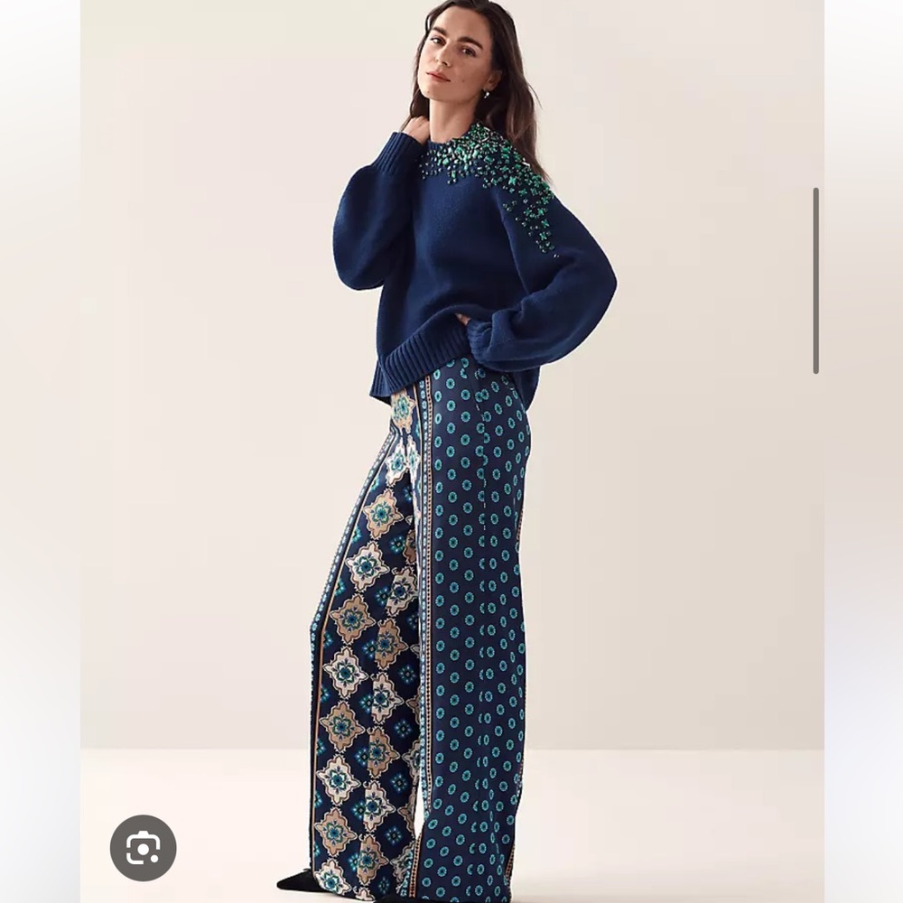 Ann Taylor Studio Collection Wide-Leg Pant in Silk Charmeuse NWOT